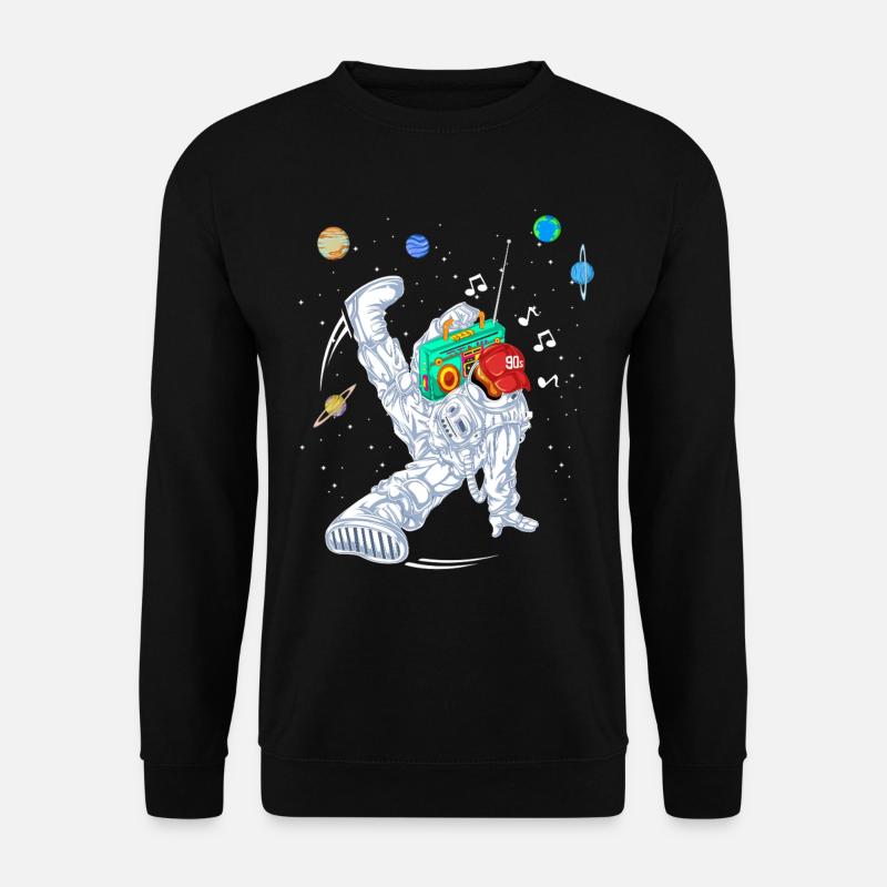 Astronaut Rapper Dance Shirt - Unisex Sweatshirt - black