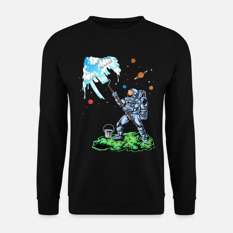 Astronaute peignant la chemise spatiale - Sweat-shirt Unisexe - noir
