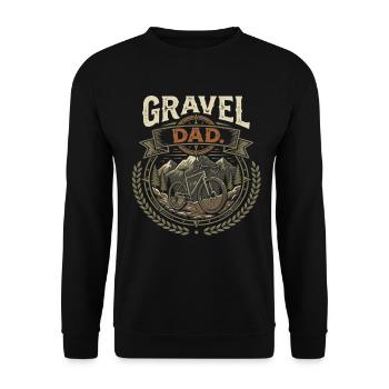 Vélo de Papa Gravel Aventure à vélo de Papa - Sweat-shirt Unisexe - noir - Devant - Alina (178cm) & Michal (187cm)