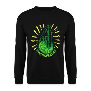 Bagpipes Bagpiper Bagpipe Whisperer - Unisex Sweatshirt - black - Front - Alina (178cm) & Michal (187cm)