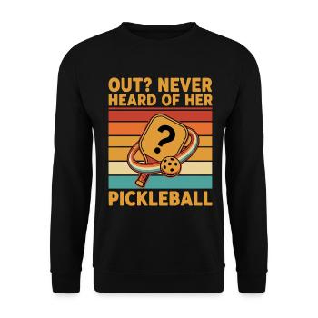 Joueur drôle de pickleball Adore le pickleball Jamais - Sweat-shirt Unisexe - noir - Devant - Alina (178cm) & Michal (187cm)