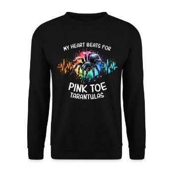 Pinktoe Rosafus Tarantula Heartline - Unisex Sweatshirt - black - Front - Alina (178cm) & Michal (187cm)