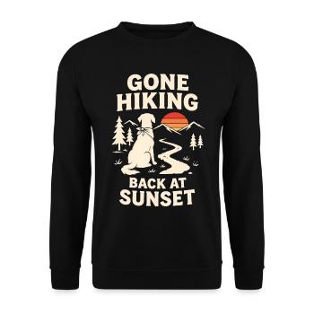 Gone Hiking Back At Sunset Dog Design - Unisex Sweatshirt - black - Front - Alina (178cm) & Michal (187cm)