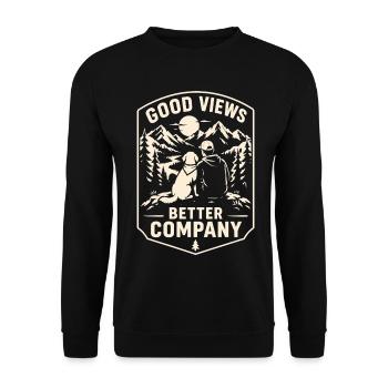 Gone Hiking Back At Sunset Dog Design - Unisex Sweatshirt - black - Front - Alina (178cm) & Michal (187cm)