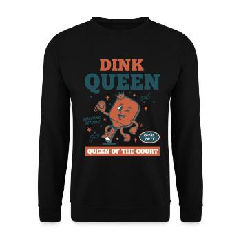Joueuse de Pickleball Dink Queen Of The Court Queen Of The Court - Sweat-shirt Unisexe - noir - Devant - Alina (178cm) & Michal (187cm)