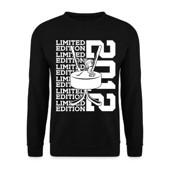 LIMITED EDITION 2012 EISHOCKEY 14. GEBURTSTAG - Unisex Sweatshirt - black - Front - Alina (178cm) & Michal (187cm)