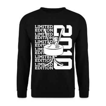 LIMITED EDITION 2010 EISHOCKEY 16. GEBURTSTAG - Unisex Sweatshirt - black - Front - Alina (178cm) & Michal (187cm)