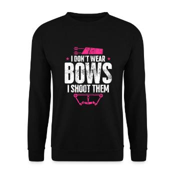Je ne porte pas d’arcs, je les tire - Sweat-shirt Unisexe - noir - Devant - Alina (178cm) & Michal (187cm)