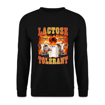 Mème du sarcasme tolérant au lactose - Sweat-shirt Unisexe - noir - Devant - Alina (178cm) & Michal (187cm)