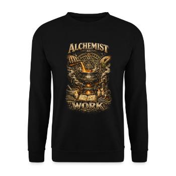 Kräutersammler Apothekerin Alchemist At Work - Unisex Pullover - Schwarz - Vorne - Alina (178cm) & Michal (187cm)