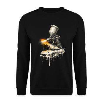 Vehicle Painter Car Painter Painter - Unisex Sweatshirt - black - Front - Alina (178cm) & Michal (187cm)