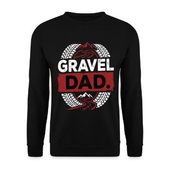Gravel Dad Bike Tout-terrain Dad Biker - Sweat-shirt Unisexe - noir - Devant - Alina (178cm) & Michal (187cm)