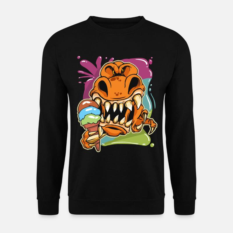 Aimer le dessin animé T-Rex - Sweat-shirt Unisexe - noir