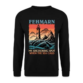 Marin FEHMARN MON POINT D’ANCRAGE Drôle - Sweat-shirt Unisexe - noir - Devant - Alina (178cm) & Michal (187cm)