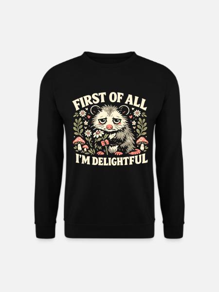 Charming opossum - Unisex Sweatshirt - black