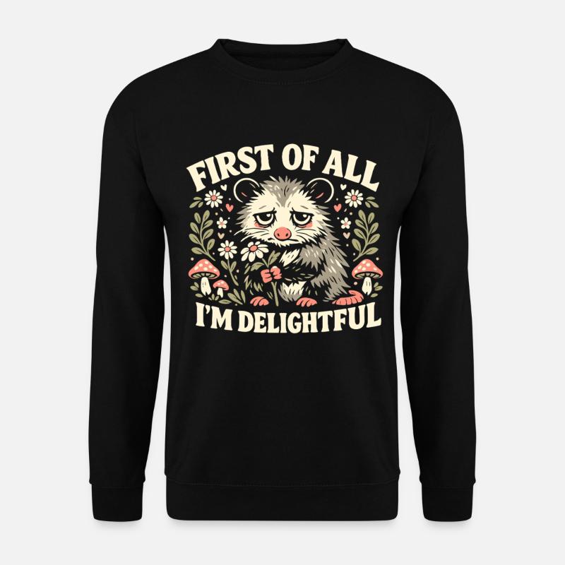 Charming opossum - Unisex Sweatshirt - black