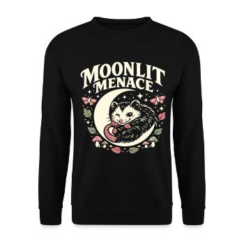 Moonlit Menace - Unisex Pullover - Schwarz - Vorne - Alina (178cm) & Michal (187cm)
