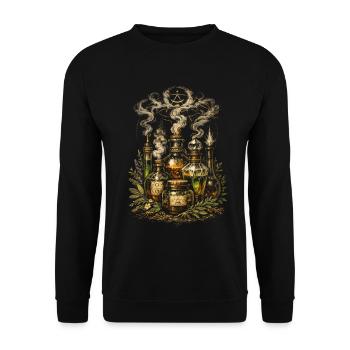 Apotheker Kräutersammler Apothekerin - Unisex Pullover - Schwarz - Vorne - Alina (178cm) & Michal (187cm)