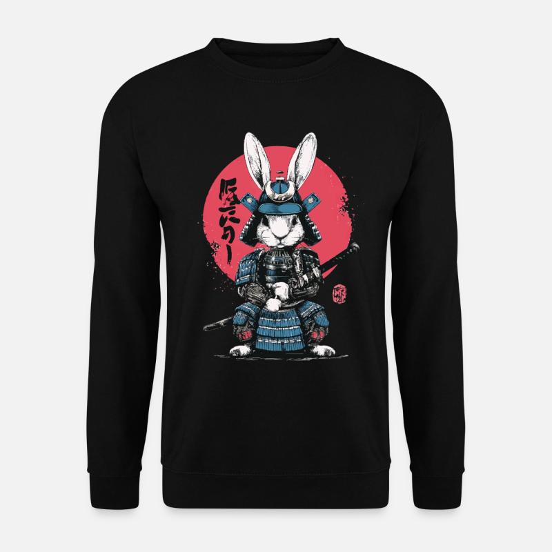 Bunny Samurai in Armor - Unisex Sweatshirt - black