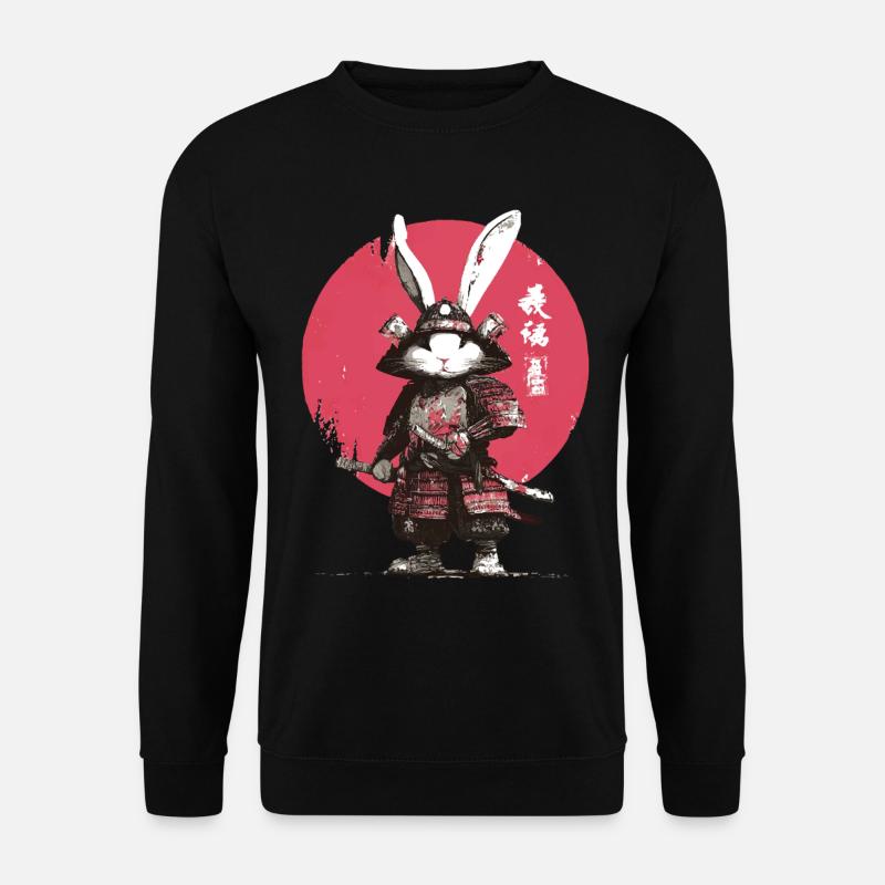 Bunny Samurai in Armor - Unisex Sweatshirt - black