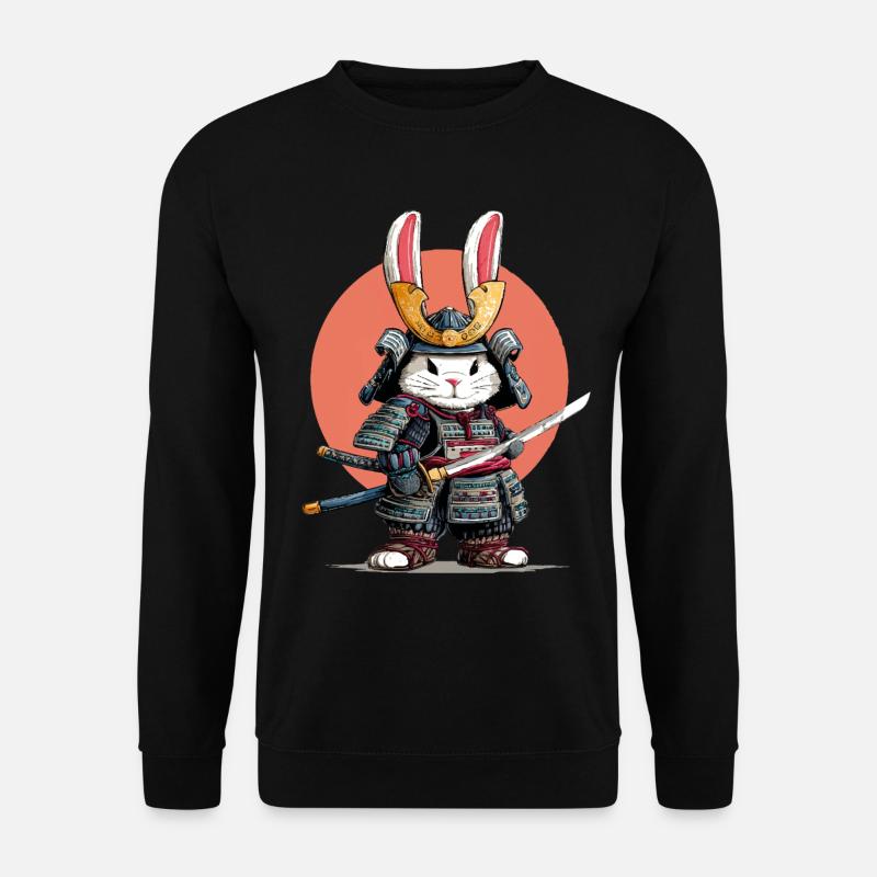 Bunny Samurai Warrior - Unisex Sweatshirt - black