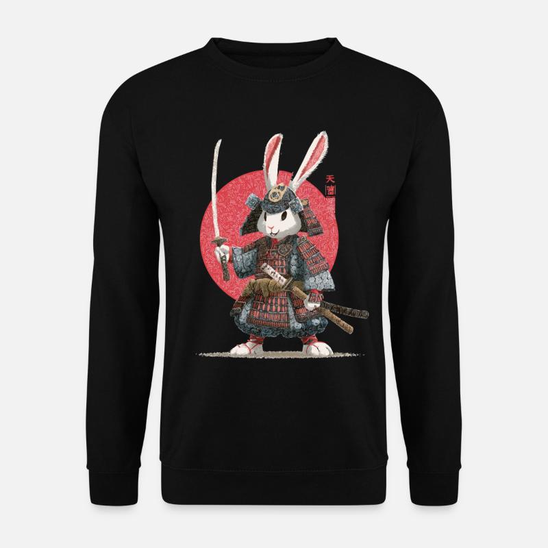 Bunny Samurai in Armor - Unisex Sweatshirt - black