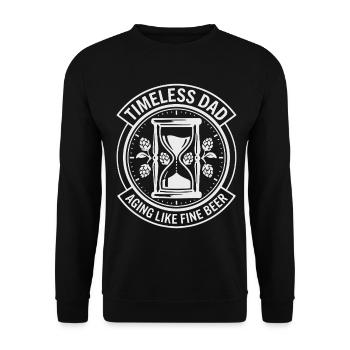 Father's Day Timeless Dad Timeless Classic - Unisex Sweatshirt - black - Front - Alina (178cm) & Michal (187cm)