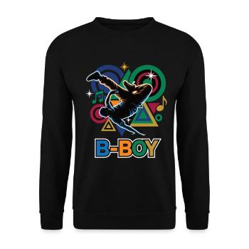 Breakdance B-Boy Hip Hop Streetdance Style - Sweat-shirt Unisexe - noir - Devant - Alina (178cm) & Michal (187cm)