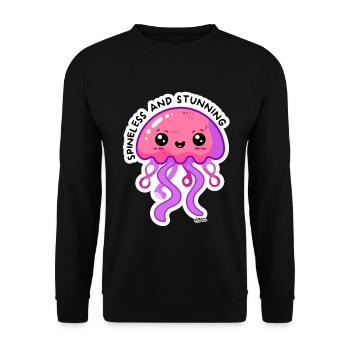 Rückgratlose und atemberaubende Gelee - Unisex Pullover - Schwarz - Vorne - Alina (178cm) & Michal (187cm)
