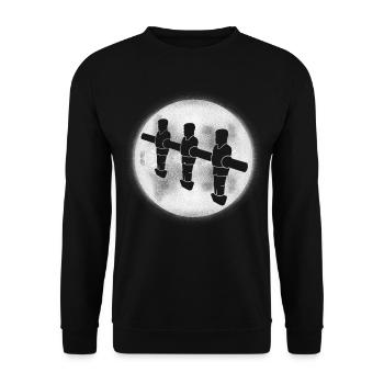 Tischkicker Kickern Jungen Herren Tischfußball - Unisex Pullover - Schwarz - Vorne - Alina (178cm) & Michal (187cm)