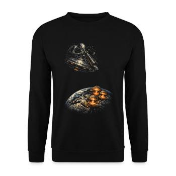 Astronomy Astronomer - Unisex Sweatshirt - black - Front - Alina (178cm) & Michal (187cm)