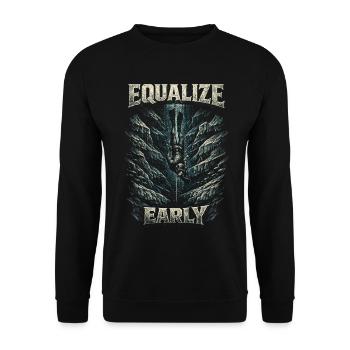 Freediving Freediving Equalize Early - Unisex Sweatshirt - black - Front - Alina (178cm) & Michal (187cm)