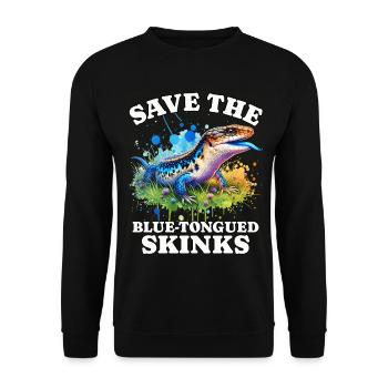 Sauvez le scinque à langue bleue - Sweat-shirt Unisexe - noir - Devant - Alina (178cm) & Michal (187cm)