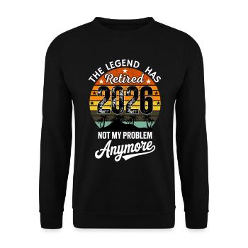 Retired 2026 Funny Retired Graphic Men Retiremet - Unisex Sweatshirt - black - Front - Alina (178cm) & Michal (187cm)