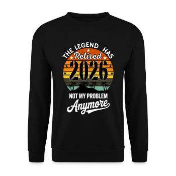 Retired 2026 Funny Retired Graphic Men Retiremet - Sweat-shirt Unisexe - noir - Devant - Alina (178cm) & Michal (187cm)