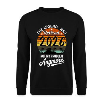 Retired 2026 Funny Retired Graphic Men Retiremet - Unisex Sweatshirt - black - Front - Alina (178cm) & Michal (187cm)