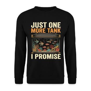 Aquarium Fish Saying Gift Funny - Unisex Sweatshirt - black - Front - Alina (178cm) & Michal (187cm)
