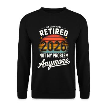 Retired 2026 Funny Retired Graphic Men Retiremet - Unisex Sweatshirt - black - Front - Alina (178cm) & Michal (187cm)