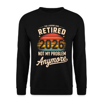 Retired 2026 Funny Retired Graphic Men Retiremet - Unisex Sweatshirt - black - Front - Alina (178cm) & Michal (187cm)