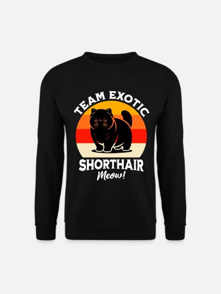 Team Exotic Shorthair Cat - Unisex Sweatshirt - black