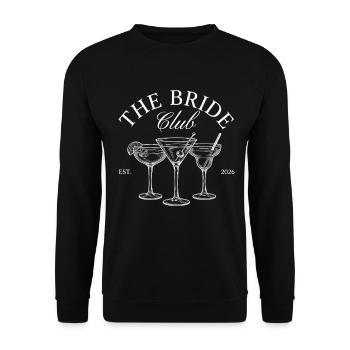 Chemise du club de mariée Cocktail de soirée JGA - Sweat-shirt Unisexe - noir - Devant - Alina (178cm) & Michal (187cm)