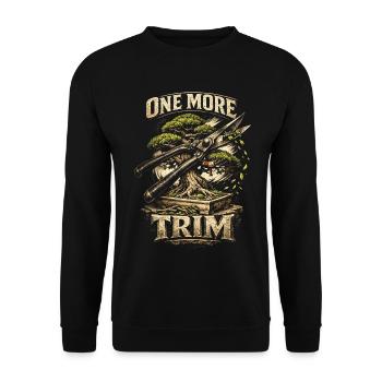Bonsai Tree One More Trim - Unisex Sweatshirt - black - Front - Alina (178cm) & Michal (187cm)