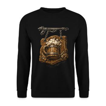 Medieval Festival Medieval Market Tavern - Unisex Sweatshirt - black - Front - Alina (178cm) & Michal (187cm)