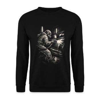 Vehicle Painter Car Painter Painter - Unisex Sweatshirt - black - Front - Alina (178cm) & Michal (187cm)
