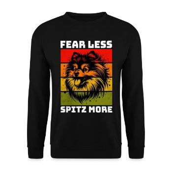 German Spitz Spitz Zwergspitz - Unisex Pullover - Schwarz - Vorne - Alina (178cm) & Michal (187cm)