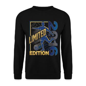 Limited Edition 2016 Fußball Geburtstag - Unisex Pullover - Schwarz - Vorne - Alina (178cm) & Michal (187cm)