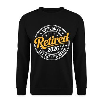 Retired 2026 Funny Retired Graphic Men Retirement - Unisex Sweatshirt - black - Front - Alina (178cm) & Michal (187cm)