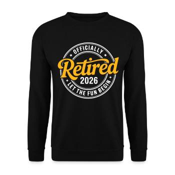 Retired 2026 Funny Retired Graphic Men Retirement - Unisex Sweatshirt - black - Front - Alina (178cm) & Michal (187cm)