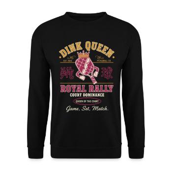 Pickleball Dink Queen Funny Player Love Pickleball - Unisex Sweatshirt - black - Front - Alina (178cm) & Michal (187cm)