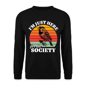 Funny Japanese Seagull Sayings - Unisex Sweatshirt - black - Front - Alina (178cm) & Michal (187cm)